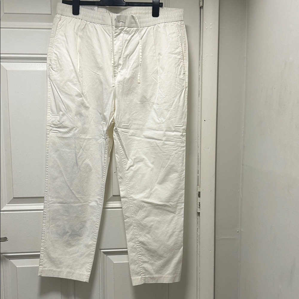 H&M Women's Cream Cropped Pants